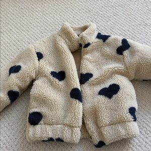 Zara Cream and Black Kids Puffer Jacket